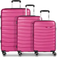 Bench Paris 4 ruote Set di valigie 3 pezzi espandibile rosa