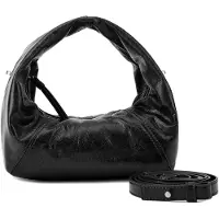 Les Visionnaires Greta Borsa a spalla Vera Pelle 20 cm nero