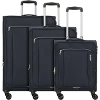 American Tourister Avantour 4 ruote Set di valigie 3 pezzi espandibile blu