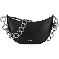 Furla Delizia Borsa a spalla Vera Pelle 20 cm nero