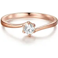Trilani Anello oro rosé / trasparente