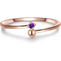 Glanzstücke Anello oro rosé / lilla chiaro