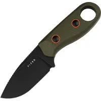 Kizer Cutlery Beaver 1078A1 Blackwashed D2, Olive Green G10, coltello fisso