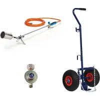 CFH Bruciatore 60 mm, Incl tubo 5 metri, regolatore di pressione, leva fiamma a risparmio energetico