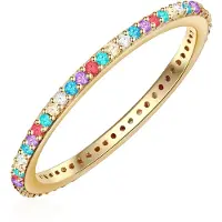 Glanzstücke Anello oro / colori misti