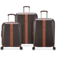 DELSEY PARIS Promenade Hard 2.0 4 ruote Set di valigie 3 pezzi marrone