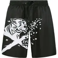Plein sport Costume da bagno boxer con logo