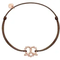 Glanzstücke Braccialetto marrone scuro / oro rosé