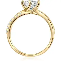 Trilani Anello giallo oro / argento
