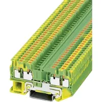 Phoenix Contact , morsetto a fila per conduttori di protezione, modello PT 2,5-QUATTRO PE, con tecnologia di connessione Push-In, sezione del conduttore: da 0,14 mm² a 4 mm², equivalente a AWG26