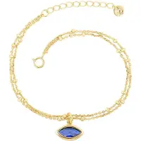 Glanzstücke Braccialetto blu reale / oro