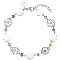 Purelei Braccialetto 'Flowering' blu / lilla / argento / bianco
