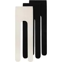 TWO SOON Collant nero / bianco lana