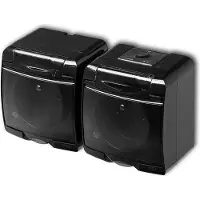 Karlik Elektrotechnik Prese multiple ermetiche con messa a terra Karlik Junior 12GHE-2D (valvola antincendio), 2x(2P+T), senza copriprese, colore nero