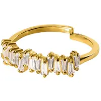 Purelei Anello 'Powder' oro / trasparente