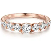 Trilani Anello oro rosé / trasparente