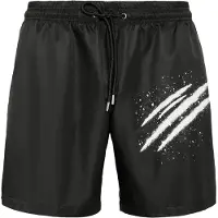 Plein sport Costume da bagno in tessuto tecnico stampato