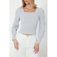 Guess Marciano By Ls Micro Chenille Ky Silk Gray Taglia: L | Maglioni a maglia Outlet | Donna | Grigio