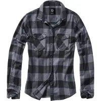 Brandit Camicia da donna 'Amy' blu colomba / antracite