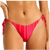 Seafolly Women's Coastline Tie Side Rio Pant Parte inferiore bikini Donna (44, rosso)