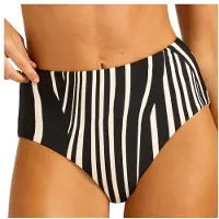 Seafolly Women's Coastline High Waisted Pant Parte inferiore bikini Donna (34, nero)