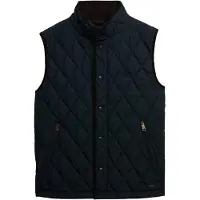 Superdry per uomo. M5012273A Gilet imbottito blu navy (S), Casual, Polister riciclato, Sostenibile