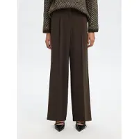 Selected Pantaloni Gamba Ampia Donne Marrone 34