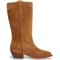 Alpe per donna. 554611 Stivali western in pelle marrone (41), 1 a 3 cm, Cerniera, Casual