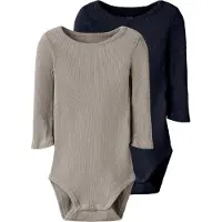 TWO SOON Tutina / body per bambino blu notte / greige
