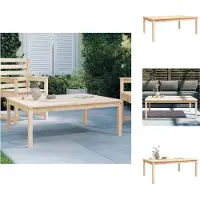 vidaXL Tavolo da giardino 121x82,5x45 cm in legno di pino massiccio - Tavoli da giardino