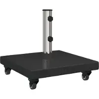 vidaXL Portaombrelli, capacità 30 kg, nero, granito, quadrato
