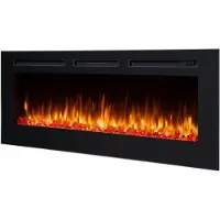 Balderia Caminetto elettrico da incasso BALDERIA Fiamma 60 – Potenza termica fino a 2000 W, nero