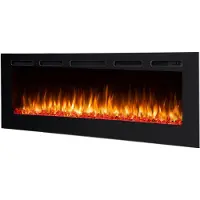 IN & OUT HOUSE GmbH Camino elettrico da incasso BALDERIA Fiamma 68 – Potenza termica fino a 2000 W, nero