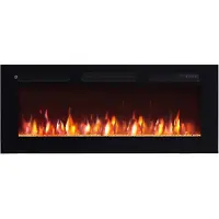 IN & OUT HOUSE GmbH Caminetto elettrico da incasso BALDERIA Leif 40 – Potenza termica fino a 1800 W, nero