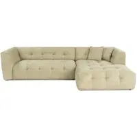 Hannah Home , Cady Corner Right - Green, divano ad angolo, LEGNO DI FAGGIO / PANNELLI DI PARTICELLE, verde, 300 x 150 x 100 x 72 cm