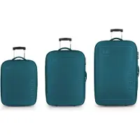 Gabol Orbit 2 ruote Set di valigie 3 pezzi espandibile verde