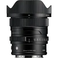 Sigma 20mm f/2 DG Contemporary Sony E-attacco - Nero