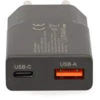 Nedis USB 20W/18W Caricabatterie da parete doppio con ricarica rapida Quick Charge 3.0 A