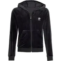 Adidas Originals Velour Zip Hoodie Black Taglia: 134 | Abbigliamento Sportivo Outlet | Unisex | Nero