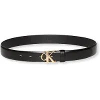 Calvin Klein Ck Buckle 30mm Fixed Belt Black/antique Light Gold Taglia: 90 | Cinture Outlet | Donna | Giallo