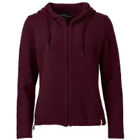 Mufflon Women's Kalea Felpa di merino con cappuccio Donna (S, rosso)