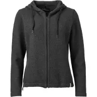 Mufflon Women's Kalea Felpa di merino con cappuccio Donna (L, nero/grigio)
