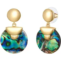 Yokoamii Orecchini blu / marrone / giallo oro / verde