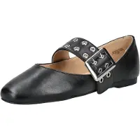 Steve madden Atlantica Flat Shoes Black Leather Taglia: 42 | Ballerine Outlet | Donna | Nero