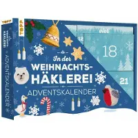 Sonstige Verlage Nel negozio di Natale all'uncinetto - Il calendario dell'Avvento con materiale e libro di istruzioni per 24 progetti all'uncinetto