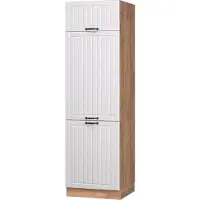 Vicco Armadio frigorifero Fame-Line Bianco rustico 60 cm, Model 57074