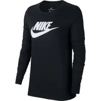 Nike T-shirts a maniche lunghe W NSW TEE ESSNTL LS ICON FTR donne - Nero - EU XS