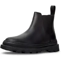 Camper per donna. K400818-001 Stivaletti in pelle Brutus+ neri (37), Nero, Basso, Nessuno, Casual