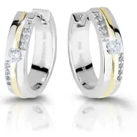 Modesi Bicolor silver Orecchini con zircons M26024