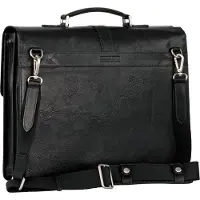 Leonhard heyden Bergamo Valigetta Vera Pelle 40 cm Vano porta PC nero